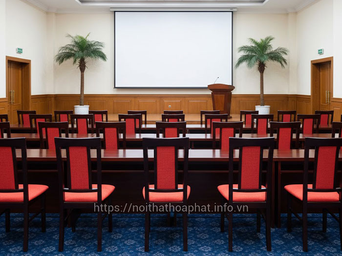 Ghế gỗ hội trường bọc nỉ