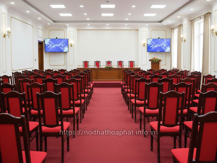 Ghế gỗ hội trường bọc nỉ