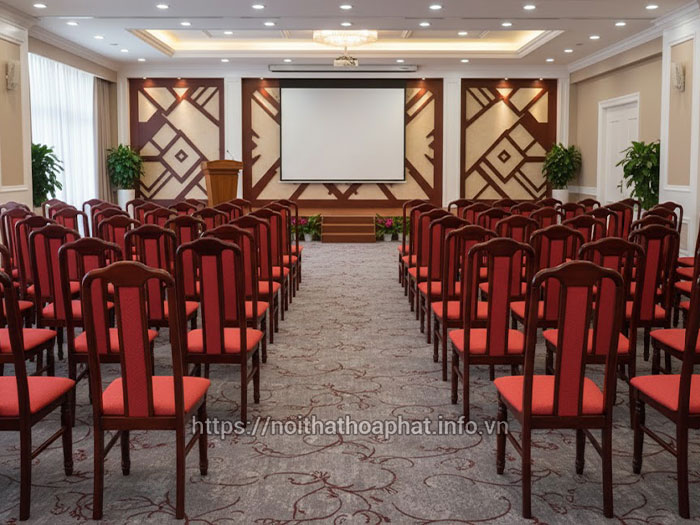 Ghế gỗ hội trường bọc nỉ