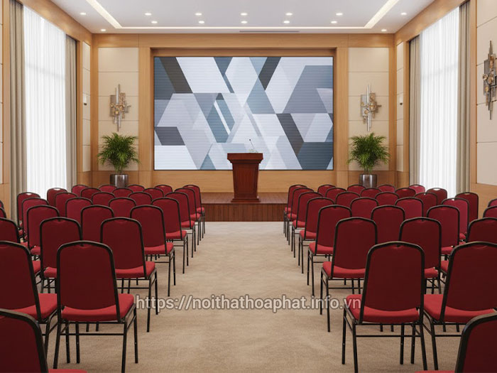 Ghế gỗ hội trường bọc nỉ