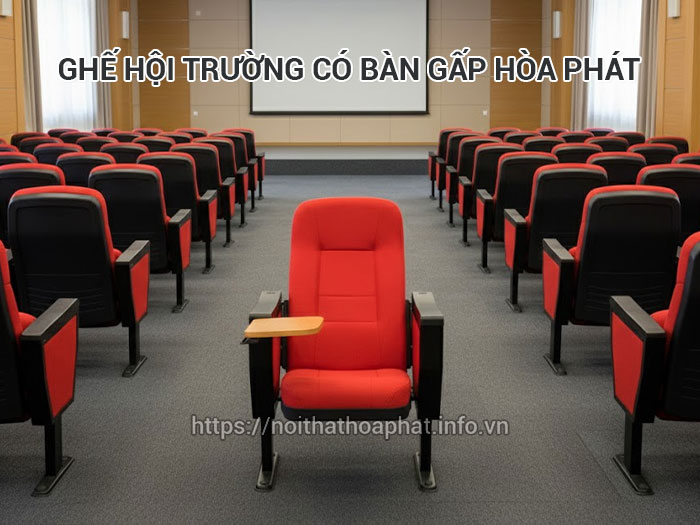 Ghế hội trường có bàn gấp