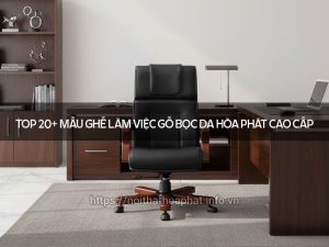 Ghế làm việc gỗ bọc da