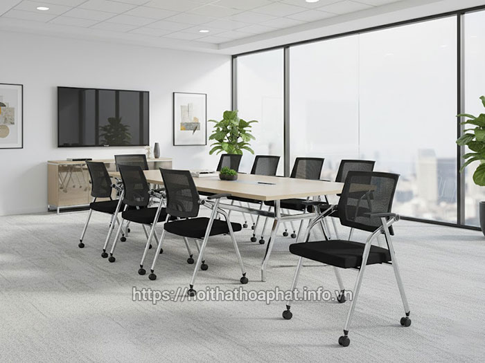 Ghế phòng họp xếp gọn