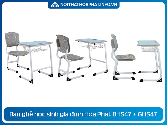 Bàn ghế học sinh gia đình BHS47-GHS47