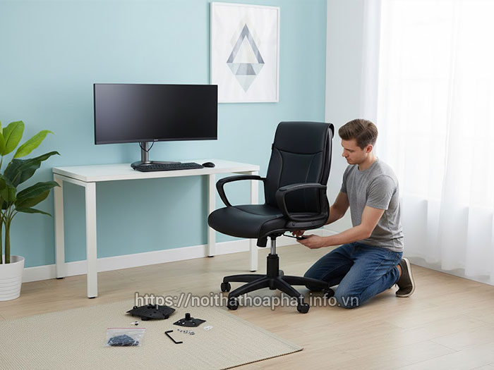 Hướng dẫn lắp ghế xoay văn phòng