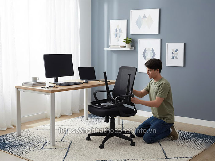 Hướng dẫn lắp ghế xoay văn phòng