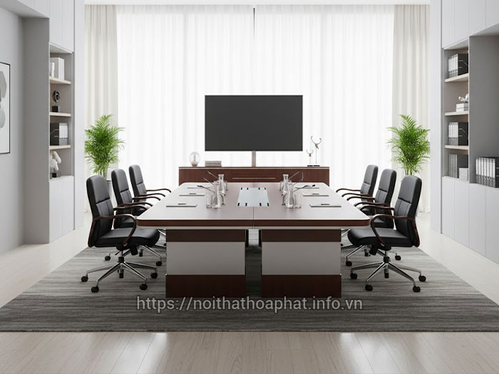 Mẫu bàn gỗ phòng họp