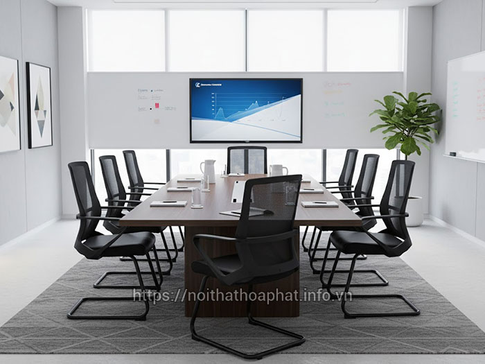 Mẫu ghế phòng họp chân quỳ