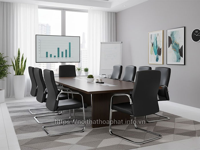 Mẫu ghế phòng họp chân quỳ