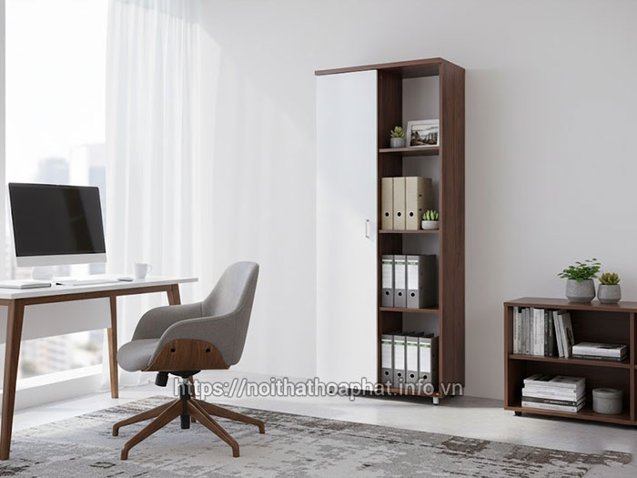 Tủ gỗ tài liệu 2 cánh