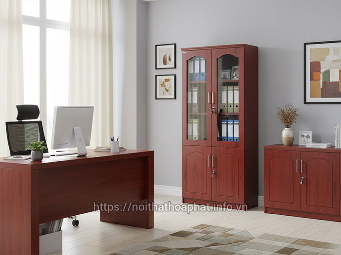 Tủ gỗ tài liệu 2 cánh