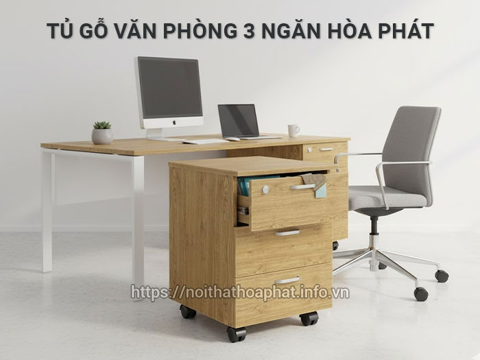 Tủ gỗ văn phòng 3 ngăn