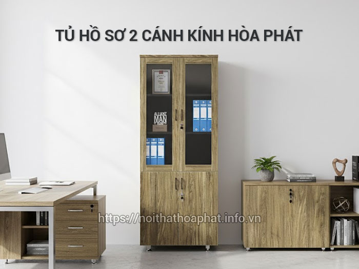 Tủ hồ sơ 2 cánh kính