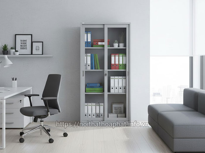 Tủ hồ sơ 2 cánh kính