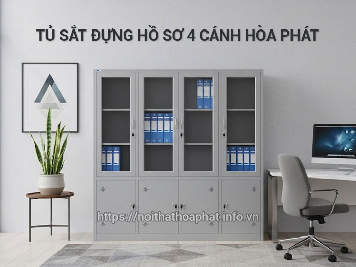 tủ sắt đựng hồ sơ 4 cánh