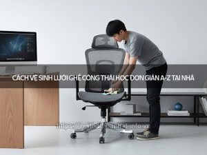 Vệ sinh lưới ghế công thái học