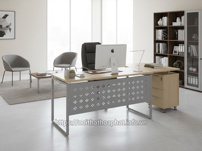 Bàn giám đốc chữ L hiện đại