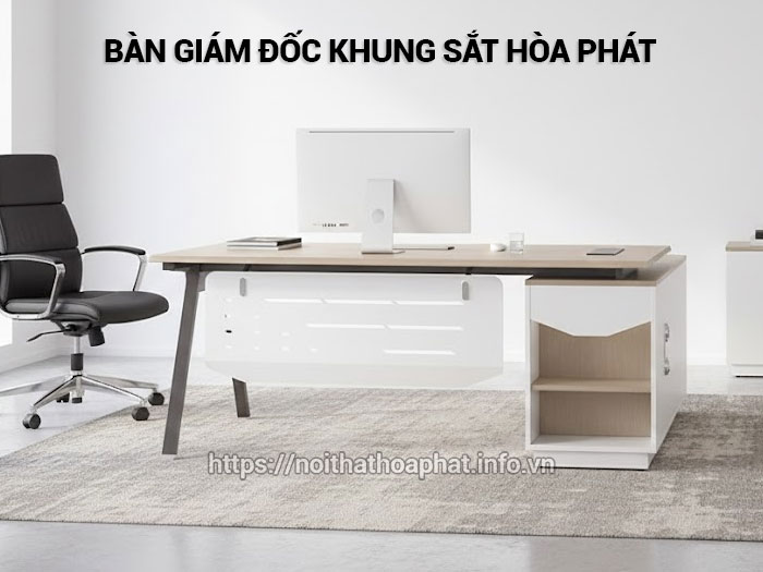 Bàn giám đốc khung sắt