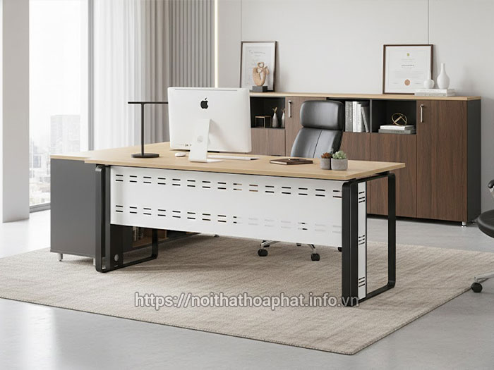 Bàn giám đốc khung sắt