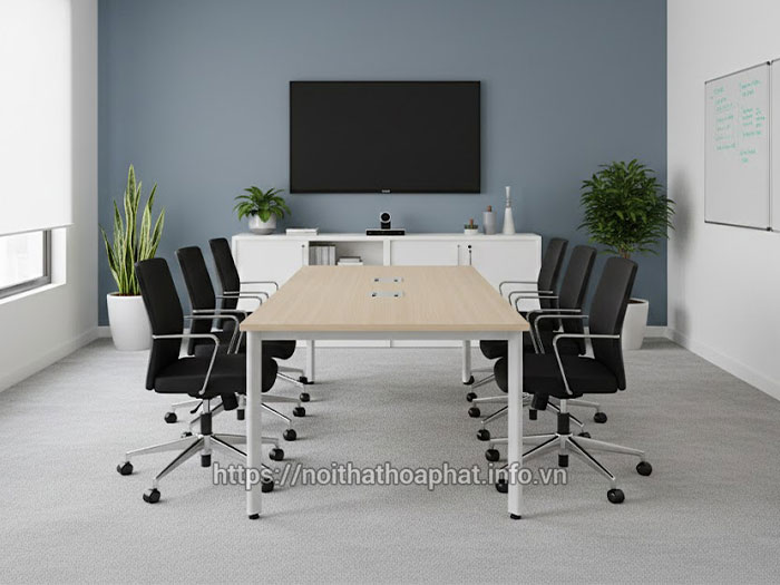 Bàn họp có ổ cắm điện