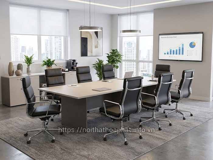 Bàn họp gỗ công nghiệp