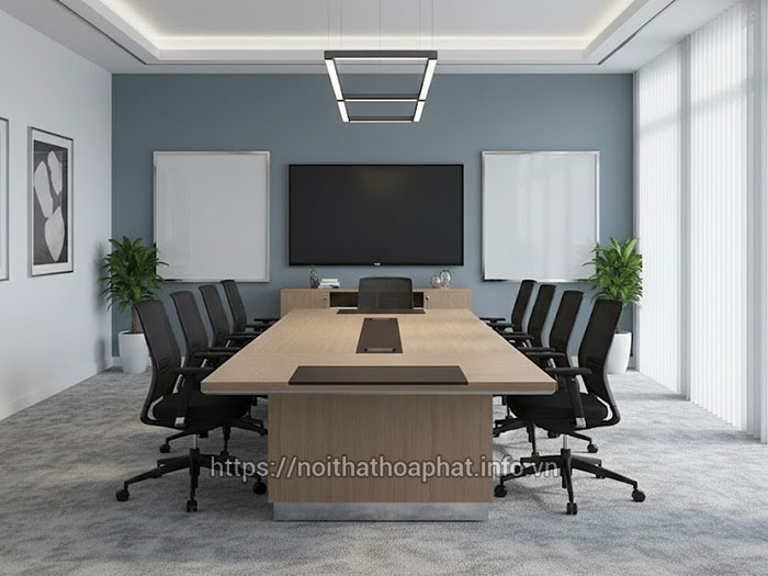 Bàn họp gỗ công nghiệp