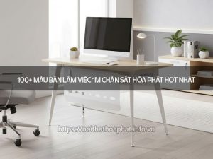 Bàn làm việc 1m chân sắt