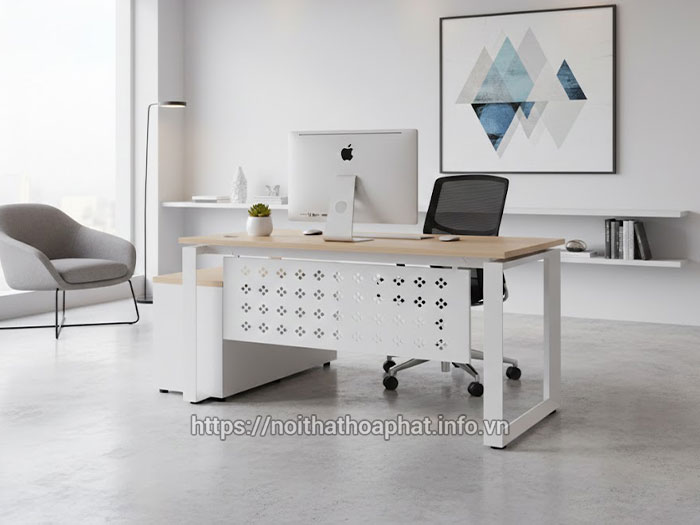 Bàn làm việc chân sắt tĩnh điện