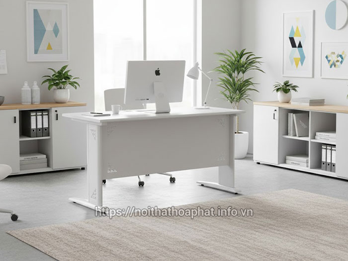 Bàn làm việc chân sắt tĩnh điện