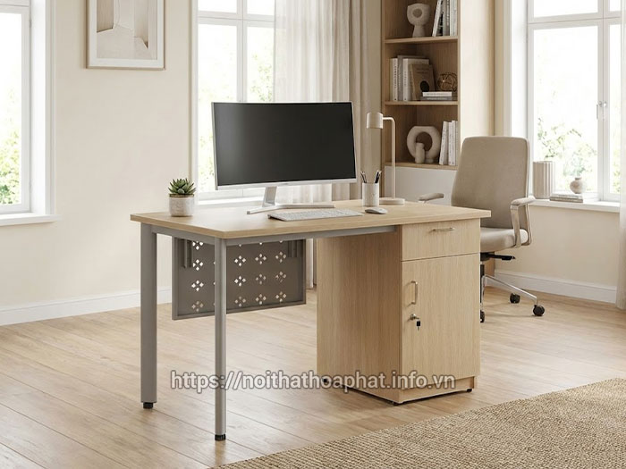 Bàn làm việc tại nhà có tủ