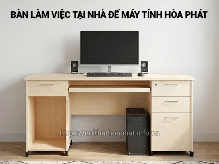 Bàn làm việc tại nhà để máy tính