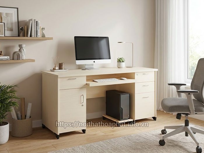 Bàn làm việc tại nhà để máy tính