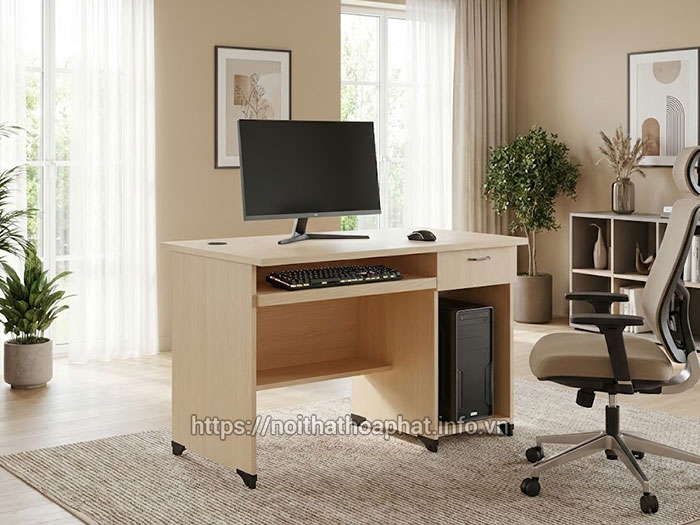 Bàn làm việc tại nhà để máy tính
