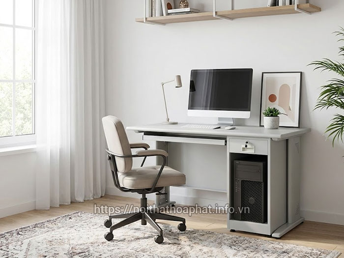 Bàn làm việc tại nhà để máy tính