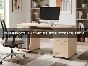 Bàn làm việc tại nhà để máy tính