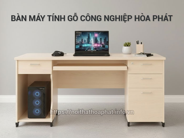 Bàn máy tính gỗ công nghiệp