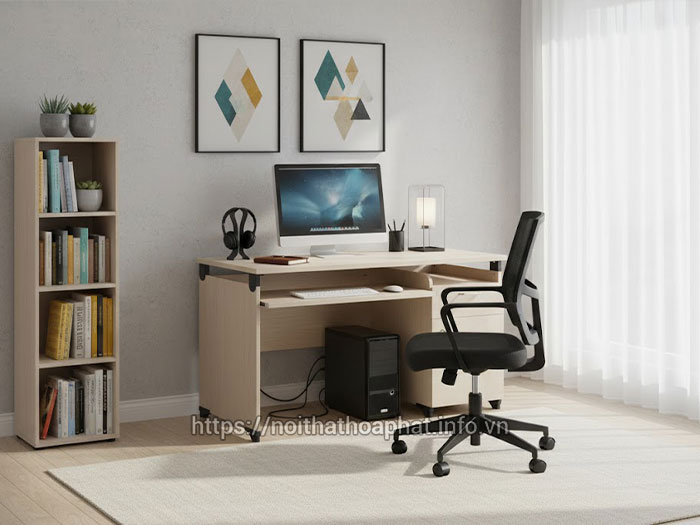 Bàn máy tính gỗ công nghiệp