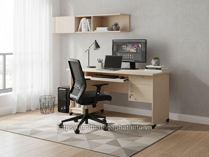 Bàn máy tính gỗ công nghiệp