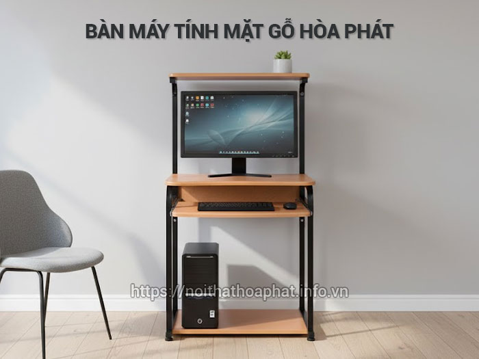 Bàn máy tính mặt gỗ