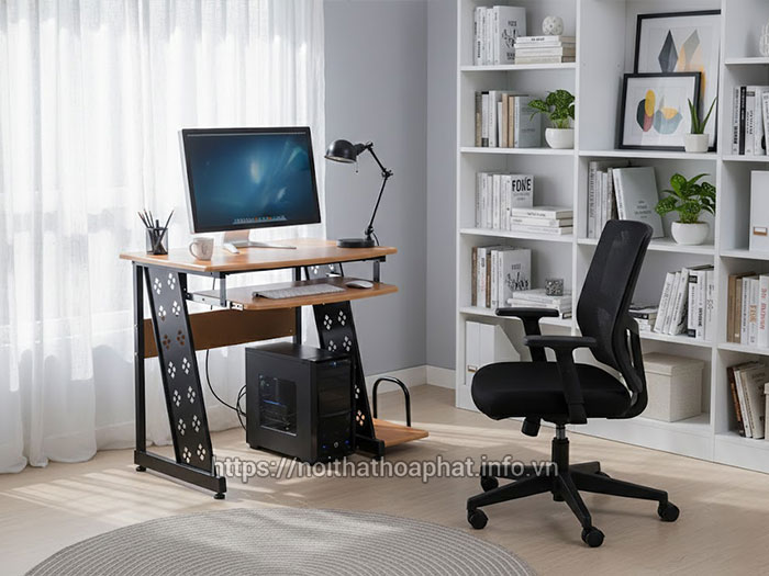 Bàn máy tính mặt gỗ