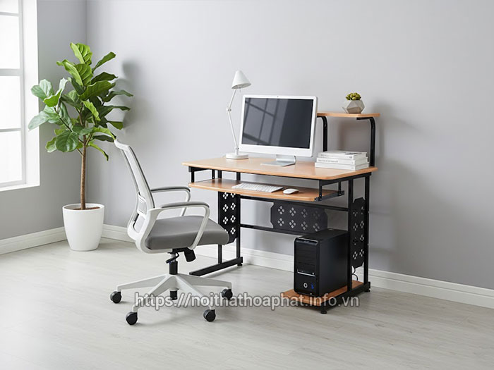 Bàn máy tính mặt gỗ