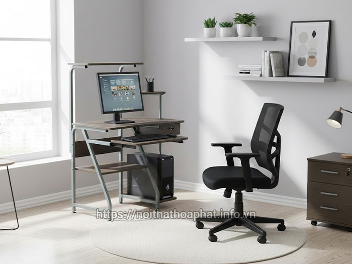 Bàn máy tính mặt gỗ