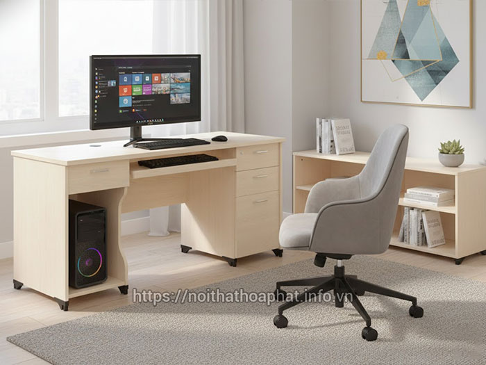 Bàn máy vi tính gỗ MDF