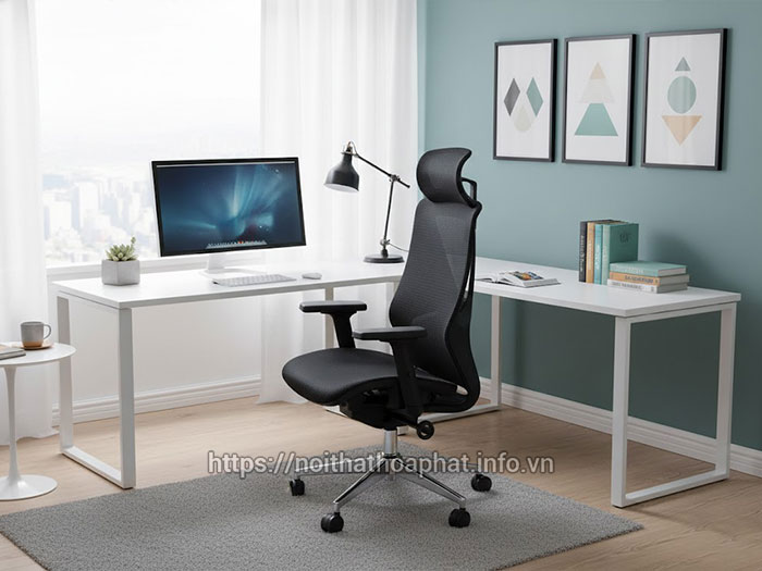 Ghế Công Thái Học Tựa Đầu Gác Chân