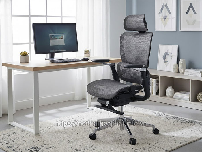 Ghế Công Thái Học Tựa Đầu Gác Chân