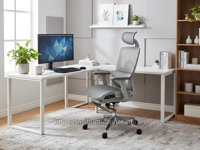 Ghế Công Thái Học Tựa Đầu Gác Chân