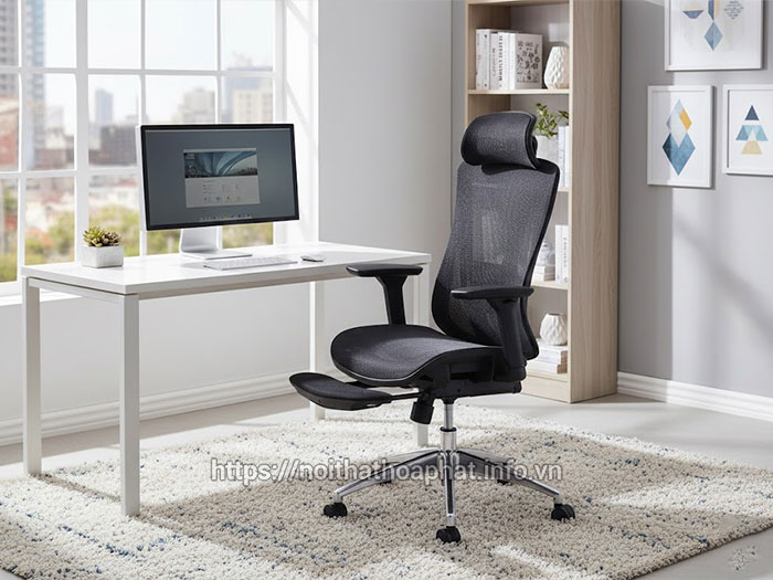 Ghế Công Thái Học Tựa Đầu Gác Chân