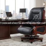 Ghế gỗ bọc da văn phòng