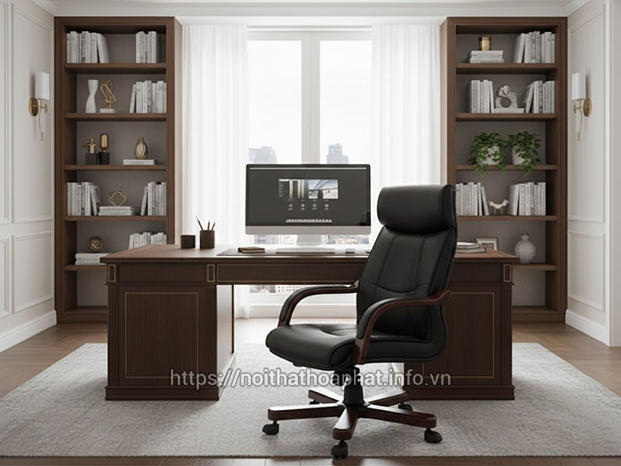 Ghế làm việc da thật