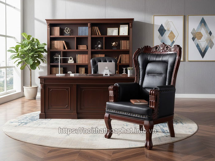 Ghế lãnh đạo gỗ tự nhiên